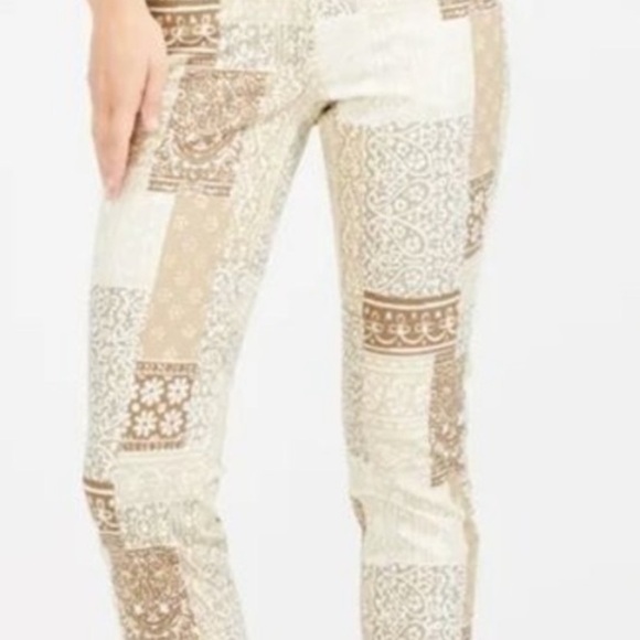 J. McLaughlin Lexi Jeans Patchwork Denim Pants Size 10 - Picture 2 of 10